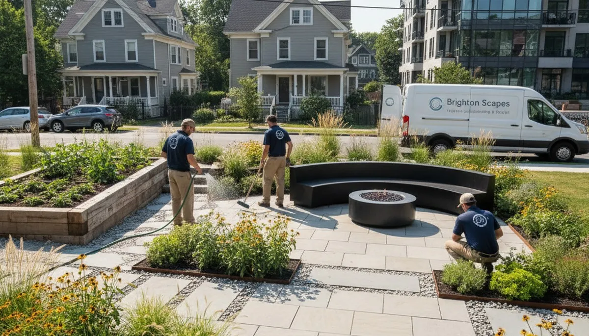 Boston, MA landscaping team providing professional lawn care and garden maintenance